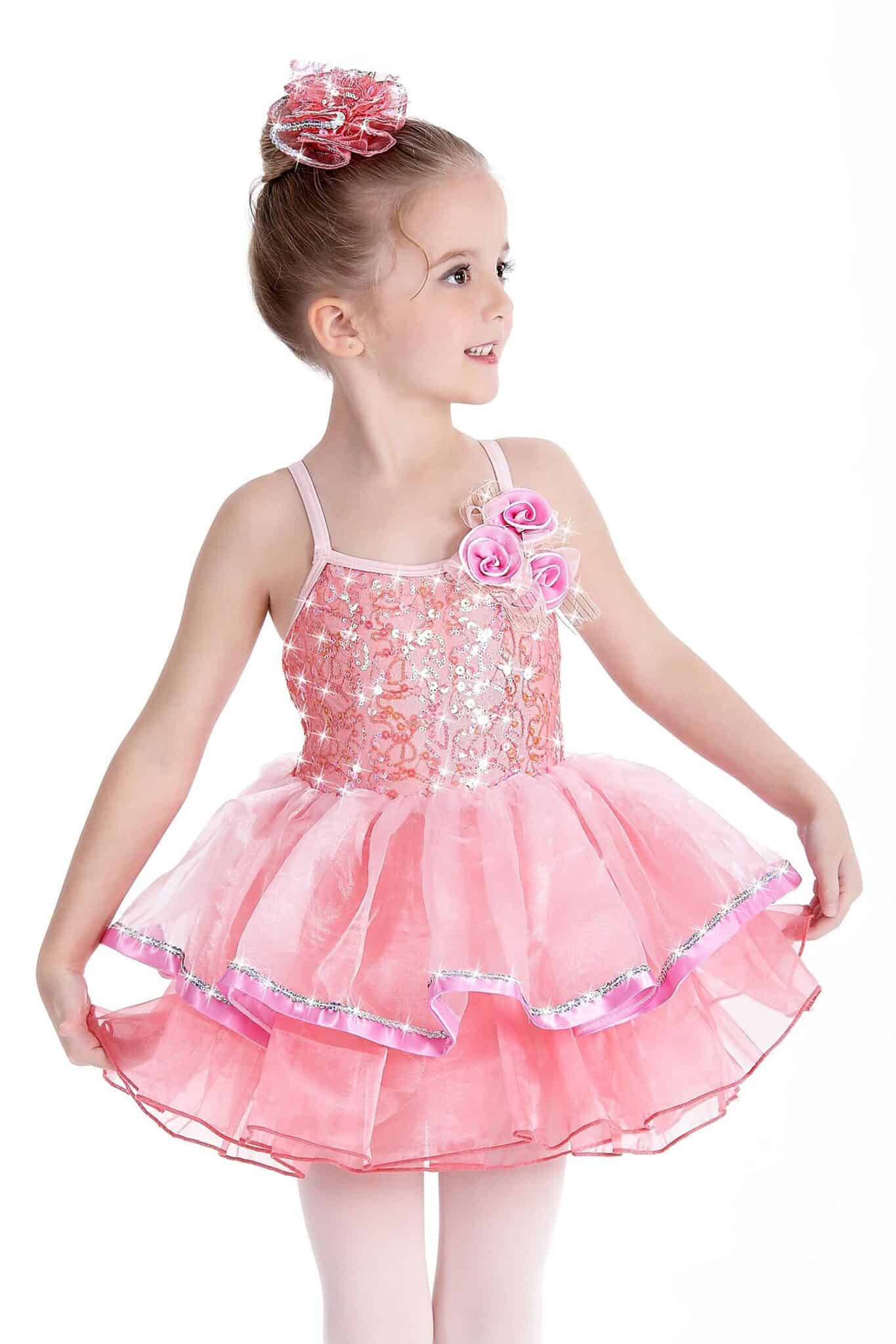 Pink Childs Jazz and Tap Dancewear - layered tutu